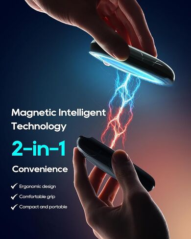 تدفئة اليد القابلة لإعادة الشحن، 2 حزمة، تدفئة اليد الكهربائية 14000 مللي أمبير في الساعة مع علبة شحن لاسلكية، شريحة AI 3 إعدادات للحرارة تصل إلى 50 ساعة، سخان جيب محمول، هدايا لعيد الميلاد، التخييم، الصيد، الجولف in Kuwait