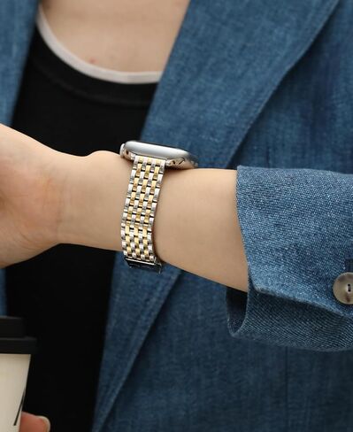 Slim & Feminine Band for Apple Watch 11 10 Se 9 8 7 6 5 4 3, Dressy Metal Band for Women for Apple Watch 42mm 41mm 40mm 44mm 45mm 46mm, Stainless Steel Watch Band for Apple Watch for Small Wrist in Kuwait