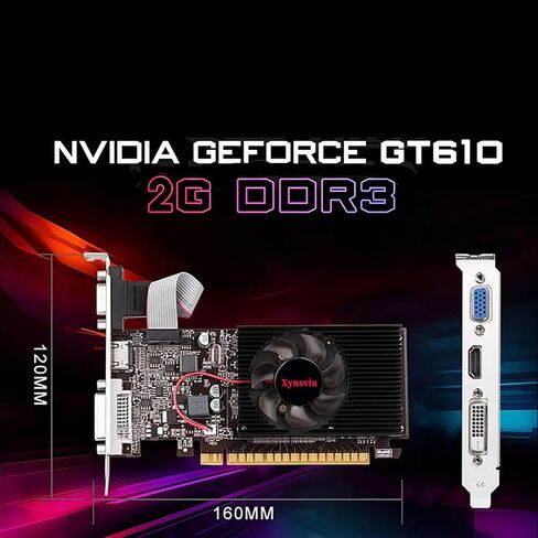 GeForce GT730 4G Computer Graphics Card, 4GB DDR3 64bit PCI Express X16 Gaming Graphics Card with DVI, VGA, HDMI Interface for Computer Desktop (GT730 4G) in Kuwait