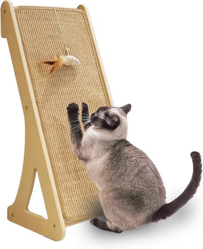 Meeyoview Cat Scratcher, L Shape Cat Scratching Pad, Sisal Cat Scratch Board for Indoor Cats, Wall Furniture Protector with Catnip (Triangular Scratcher) in Saudi Arabia