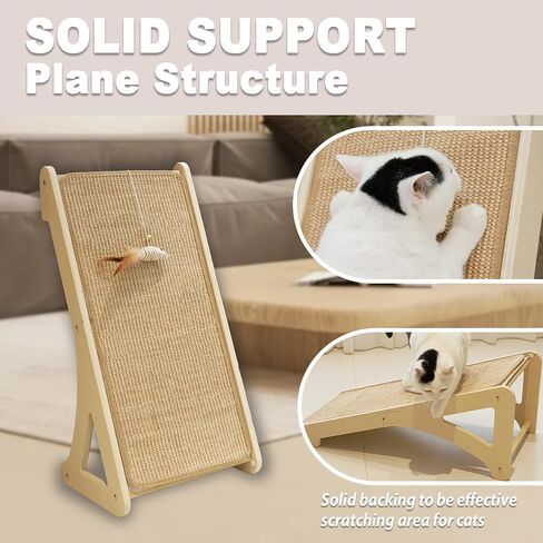 Meeyoview Cat Scratcher, L Shape Cat Scratching Pad, Sisal Cat Scratch Board for Indoor Cats, Wall Furniture Protector with Catnip (Triangular Scratcher) in Saudi Arabia