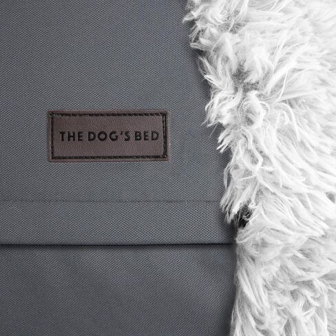 The Dog’s Bed Sound Sleep Donut Dog Bed, Small Silver Grey Fur Calming Nest Bed in Saudi Arabia
