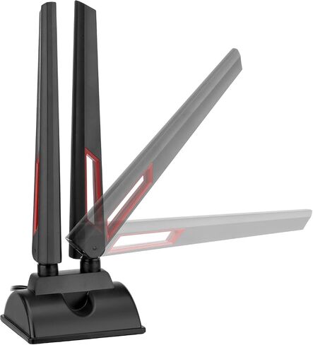 Superbat WiFi 6 6E Antenna Tri Band 2.4GHz 5GHz 6GHz RP-SMA Male Omni Directional Antenna for WiFi Router PC Desktop PCIe WiFi Card WiFi IP Security Cameras USB Adapter Motherboard Antenna 2-Pack in Kuwait