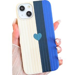 Compatible with iPhone 12 Mini/13 Mini Heart Case for Women Girls,Aesthetic Cute Girly Preppy Design Slim Soft Shockproof Protective Silicone Phone Cover for 12Mini/13Mini（Sky Pink）
