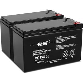 Casil 12V 9Ah F2 Terminal Replacement Battery Compatible with APC Back-UPS XS1500 XS 1500 2 Pack