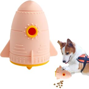 Rocket Interactive Dog Toys for Small Dogs & Puppy, Treat Dispensing Dog Puzzle Toy, Puppy Teething Toys to Keep Them Busy, Dog Birthday Toy for Moderate Chewers, Pet Supplies, Dog Gifts