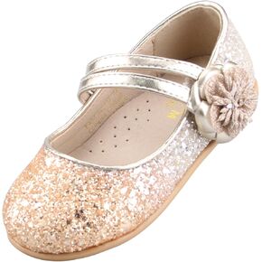 EIGHT KM EKM7063 Toddler Girls Dress Shoes Mary Jane Flats Princess Wedding Shoes Ballet Flats