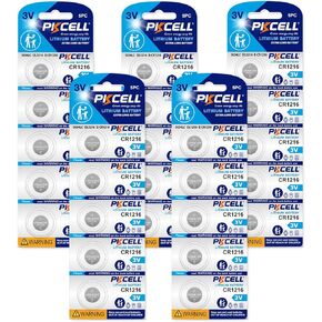 PKCELL CR1216 Watch Battery 10 Pack CR1216 3V Lithium Coin Cell Battery