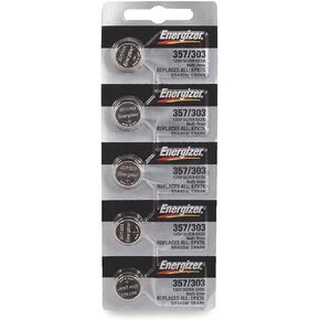 Energizer 357/303 Silver Oxide Battery: Card of 5