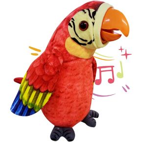 WEofferwhatYOUwant Talking Plush Parrot - Interactive Voice Activated. Your Stuffed Parrot Repeats Exactly What You Say. Fun Entertainment for All.