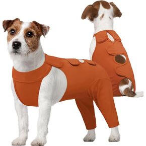 Kuoser Thigh Wound Protective Sleeve for Dogs, Dog Surgery Recovery Suit for Rear Legs, Dog Recovery Sleeve for Female Male Dogs, Dog Onesie After Surgery Pet Surgical Suit for Spay Neuter