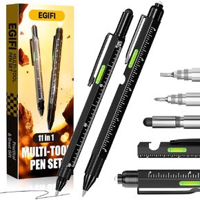 Gifts for Men, 9 in 1 Multitool Pen Set, Gadgets for Men Gifts for Dad, Fathers Day Dad Gifts for Men Birthday Christmas Gifts for Men, Him, Husband, Father, Grandpa, Orange