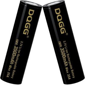 18650 Rechargeable Battery 3500mAh 3.7Volt Flat Top 4 Pack 18650 Li-ion Batteries for Headlamps Flashlight