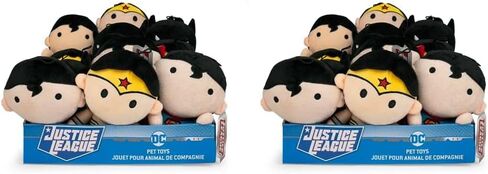 DC Comics for Pets Batman, Superman, and Wonder Woman Dog Toys | 27 Pc Sidekick Bulk Dog Toys | 4" Small, Plush, and Squeaky Dog Toys from DC Comics | For Boutique Pet Shops & Small Businesses in Saudi Arabia