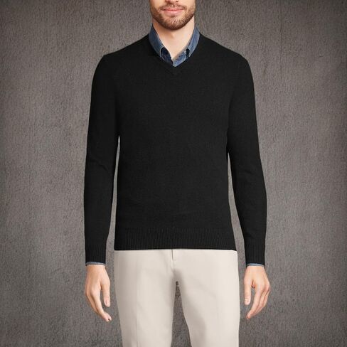 Lands' End Men's Fine Gauge Cashmere V-Neck Sweater in Kuwait