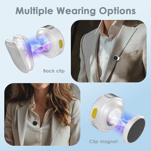 Wireless Lavalier Microphone for iPhone/Android with Lightning/USB C(2 TX+2 RX+Charging Case), Mini Microphone with Noise Cancellation, 35H Battery, Clip on Lapel Mic for Video Recording Vlog in Saudi Arabia