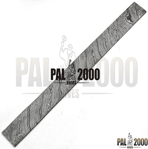 PAL 2000 KNIVES 9935 دمشق الصلب 10 × 5 بوصة شفرة فارغة مصنوعة يدويًا - حجم البار 10 × 5 × 5 مم in Kuwait