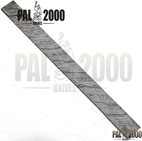 PAL 2000 KNIVES 9935 دمشق الصلب 10 × 5 بوصة شفرة فارغة مصنوعة يدويًا - حجم البار 10 × 5 × 5 مم in Kuwait