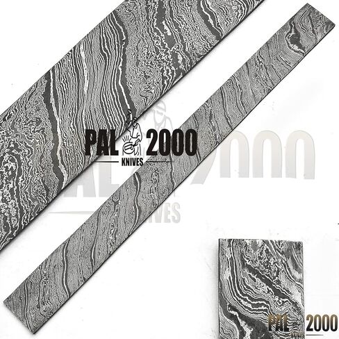 PAL 2000 KNIVES 9935 دمشق الصلب 10 × 5 بوصة شفرة فارغة مصنوعة يدويًا - حجم البار 10 × 5 × 5 مم in Kuwait