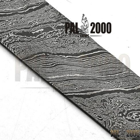 PAL 2000 KNIVES 9935 دمشق الصلب 10 × 5 بوصة شفرة فارغة مصنوعة يدويًا - حجم البار 10 × 5 × 5 مم in Kuwait