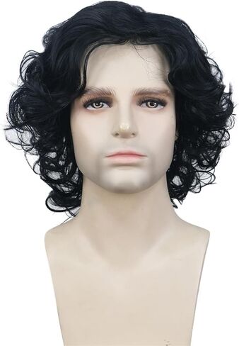 Aimole Blonde Straight Wig Synthetic Hair For Men Cosplay Halloween Medium Long Wigs in Saudi Arabia