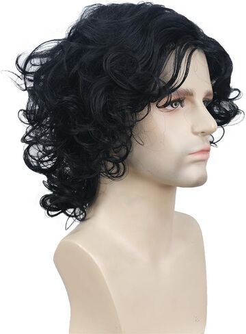 Aimole Blonde Straight Wig Synthetic Hair For Men Cosplay Halloween Medium Long Wigs in Saudi Arabia