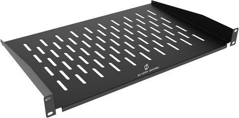 2U Server Rack Shelf 19-Inch Universal Vented Rack Mount Cantilever Server Cabinet Shelf Duty Steel - Weight Capacity 50lb/23kg 14" Deep，Black in Saudi Arabia