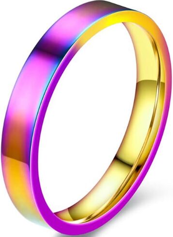 خاتم زواج كلاسيكي من الفولاذ المقاوم للصدأ قابل للتكديس مقاس 3 مم من Jude Jewellers مصقول للغاية in Kuwait