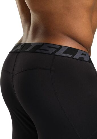 TSLA Men's Thermal Compression Pants, Athletic Sports Leggings & Running Tights, Wintergear Base Layer Bottoms in Kuwait