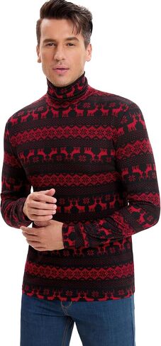 LE VONFORT Mens Turtleneck Long Sleeve T Shirts Slim Fit Thermal Undershirt Lightweight Pullover in Saudi Arabia
