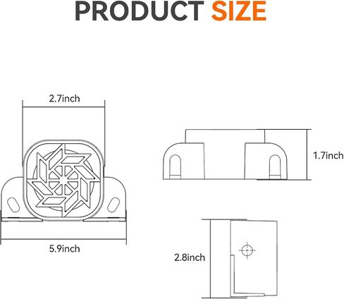 735 Back-up Alarm 12V-48V 110dB IP67 Waterproof Dust-Proof Reversing Warning Alarm with Super Loud Beeper Tone for Truck Van Forklift Car Lorry Agricultural Vehicles in Kuwait