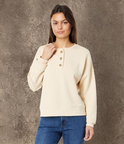 سويت شيرت نسائي فضفاض متوسط ​​الوزن من Carhartt French Terry Henley in Kuwait