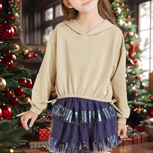 GBTBYS Girls Crop Tops Hoodies Long Sleeve Cute Shirring Tied Design Dancing Fashion Pullover Sweatshirts for 5-14 Years in Kuwait