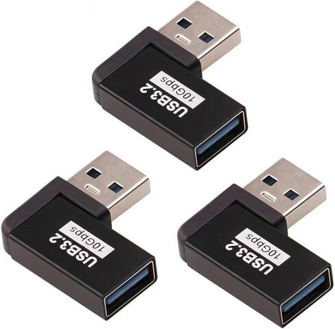 [90° Angle / 10Gbps] USB 3.2 to USB C OTG Adapter, USB C Male to USB Femal Converter for MacBook Pro 2020, iPad Pro 2020, Samsung Notebook 9, Dell XPS and More Type C Devices in Kuwait