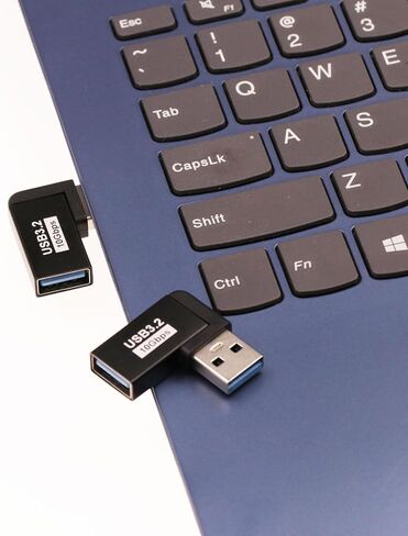 [90° Angle / 10Gbps] USB 3.2 to USB C OTG Adapter, USB C Male to USB Femal Converter for MacBook Pro 2020, iPad Pro 2020, Samsung Notebook 9, Dell XPS and More Type C Devices in Kuwait