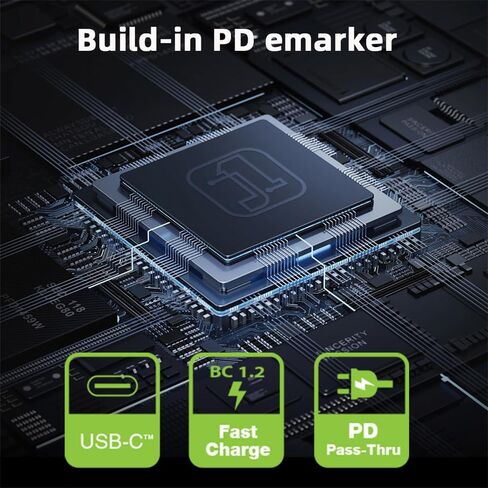 xiwai 3 قطع/وحدة محول من النوع C مع شاشة رقمية LED ذكية 10 جيجابت في الثانية USB-C إلى USB3.2 Type-A PD 36 وات كاشف اختبار عرض الشحن السريع in Kuwait