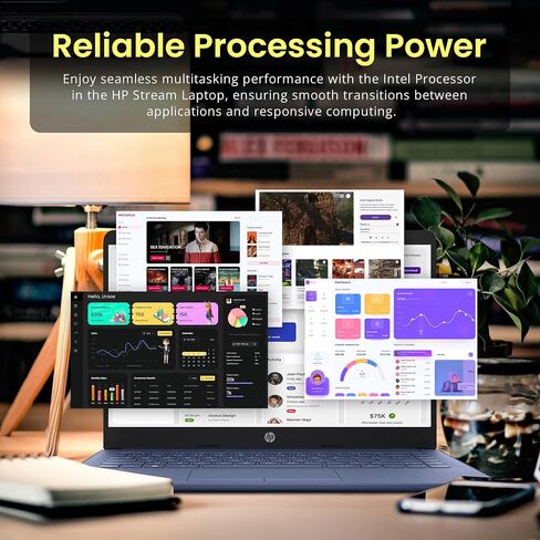 HP Stream 14-Inch Laptop, Intel Celeron N4000, 4 GB RAM, 64 GB eMMC, Windows 10 Home in S Mode (14-cb159nr, Jet Black) in Saudi Arabia
