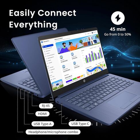 HP Stream 14-Inch Laptop, Intel Celeron N4000, 4 GB RAM, 64 GB eMMC, Windows 10 Home in S Mode (14-cb159nr, Jet Black) in Saudi Arabia