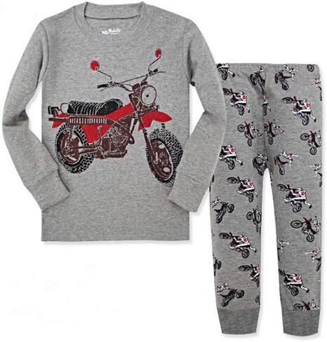Aircraft Boys Long Pajamas Set 2 Piece Kids 100% Cotton Clothes in Saudi Arabia