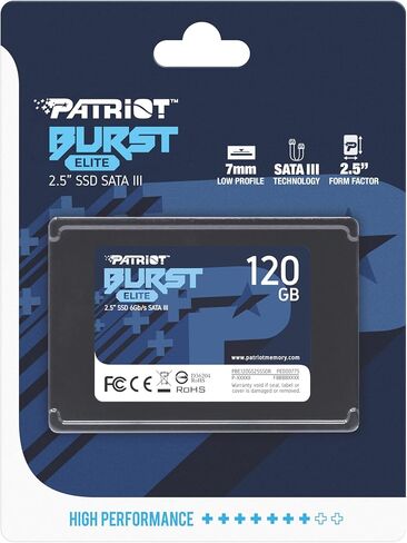 Patriot Burst Elite 120GB SATA 3 2.5 Inch SSD | Form factor: 2.5 Inch; Interface: SATA 3. in Saudi Arabia