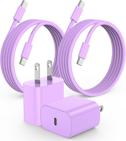 iPhone 15 16 Charger, 20W USB C Fast Charging Block and 6ft Type C to C Cable Cord Long for Apple iPhone 15 Plus/15 Pro Max/16 Pro,iPad Pro 12.9 inch/4/3 Gen, iPad Wall Plug Power Adapter Cube Brick in Kuwait
