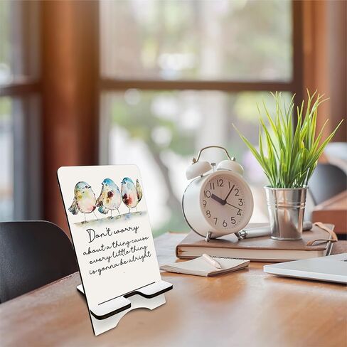 Creative Wooden Phone Stand-Don't Stay Up Late.It's Bad for Your Phone-Removable Smart Phone Holder,Suitable for Phone E-Book & Tablets,Phone Accessories,Home Decorations-A01 in Saudi Arabia