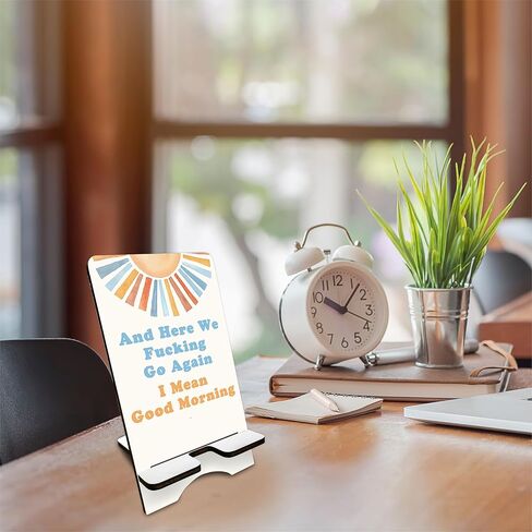 Creative Wooden Phone Stand-Don't Stay Up Late.It's Bad for Your Phone-Removable Smart Phone Holder,Suitable for Phone E-Book & Tablets,Phone Accessories,Home Decorations-A01 in Saudi Arabia