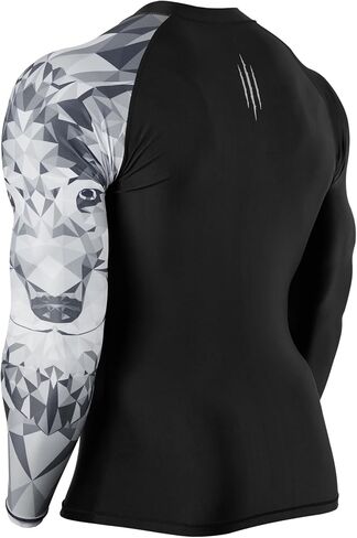 ADOREISM Men's Quick Dry UPF 50+ Sun Protection Long Sleeve Zip Rash Guard in Kuwait