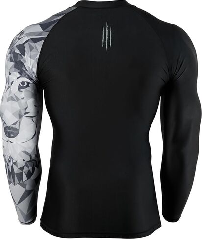 ADOREISM Men's Quick Dry UPF 50+ Sun Protection Long Sleeve Zip Rash Guard in Kuwait