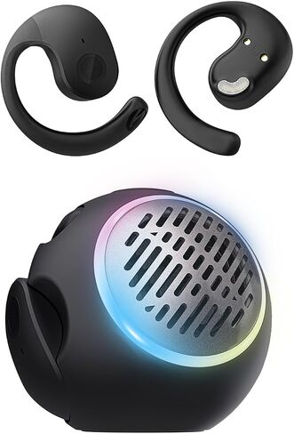 Open Ear Headphones Over The Ear Earbuds Wireless for Kids, Waterproof Small Mini Portable Bluetooth Speaker with Earbuds, OWS Hanging Earphones Air Bone Conduction Headphones 5.4 Bluetooth Headset in Kuwait
