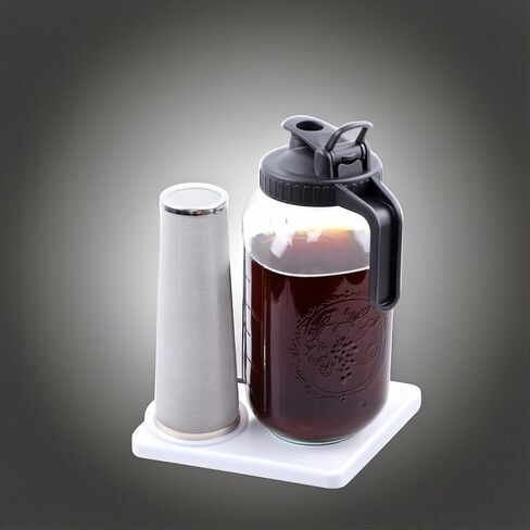 Cold Brew Mason Jar Coffee Maker 32 OZ Wide Mouth Cold Brew Pitcher With Coffee Filter For Coffee, Iced Tea, Sun Tea, Lemonade in Saudi Arabia