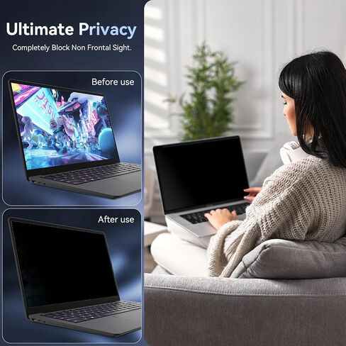 Privacy Filter Compatible with 13.5 Inch Surface Laptop 5/4/3/2/1,Easy On/Off Removable Anti-Glare Blue Light Laptop Privacy Screen Black Security Private in Saudi Arabia