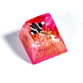 DATKEY Red Koi Orange Background Artisan Keycap Koi Resin Keyboard Keycaps Cute Keycaps Artisan Keycap Aesthetic Keycaps Custom Keycaps Koi Gifts for Gaming Lover Gamer Man On Anniversary Birthday