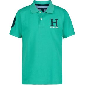 قميص بولو غير لامع بأكمام قصيرة للأولاد من Tommy Hilfiger